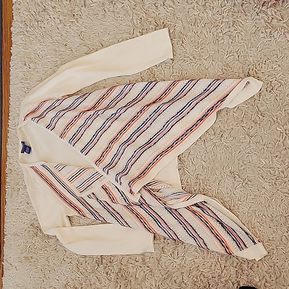 Doncaster Collection Sweater (pink, black, blue and cream striped)